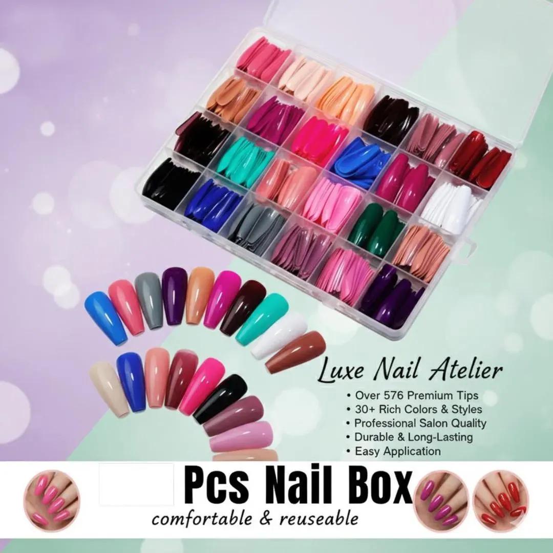 Nail Tips Set 24 Colors Professional Salon Quality