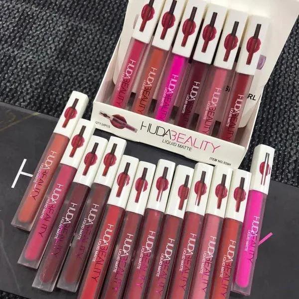 Huda Beauty Matte Liquid Lip Gloss Pack of 12