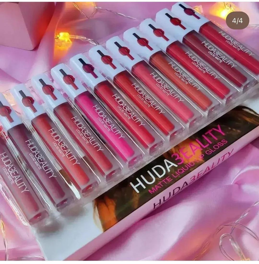Huda Beauty Matte Liquid Lip Gloss Pack of 12