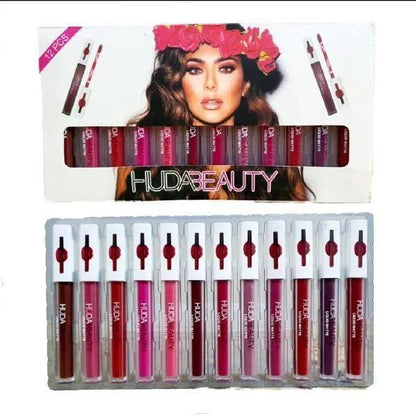 Huda Beauty Matte Liquid Lip Gloss Pack of 12