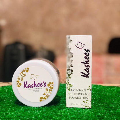 Kashees 2 in 1 Foundation & Loose Powder Set