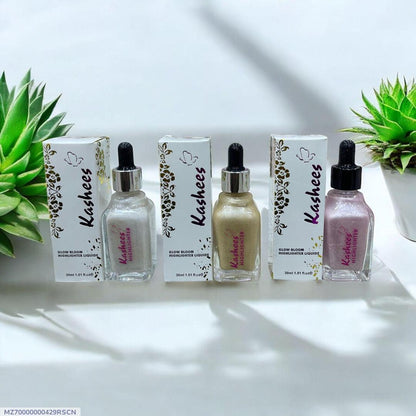 Kashees Glowy Liquid Highlighter 30ml Pink Golden Silver