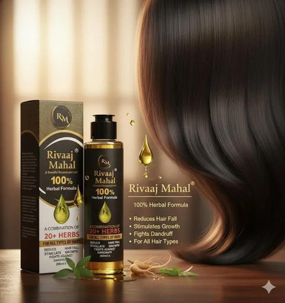 Rivaaj Mahal 100% Herbal Hair Oil 200ml Anti-Dandruff &amp; Hair Fall