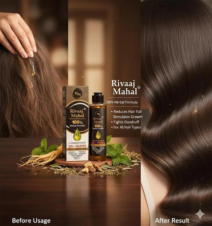 Rivaaj Mahal 100% Herbal Hair Oil 200ml Anti-Dandruff &amp; Hair Fall