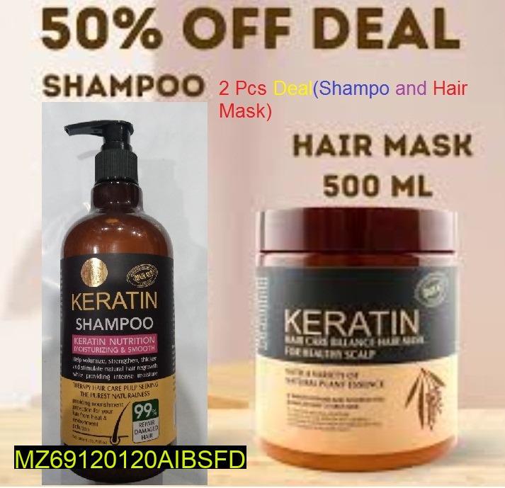 Keratin Shampoo &amp; Hair Mask Combo 500ml Pakistan