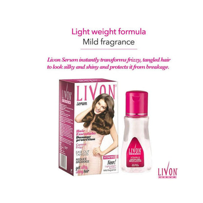 Livon Hair Serum - 50ml Anti-Dandruff &amp; Anti-Hair Fall Formula for All Hair Types