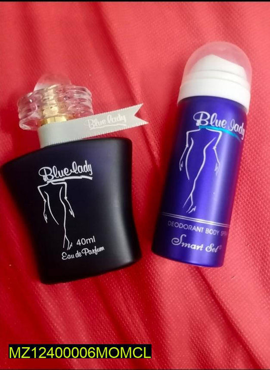 Blue Lady Perfume &amp; Body Spray 40ml Combo for Women