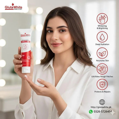 Gluta White Hand &amp; Foot Whitening Cream 100ml