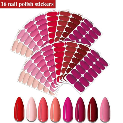 96 Pcs Multicolor ABS Fake Nails with Chrome Finish
