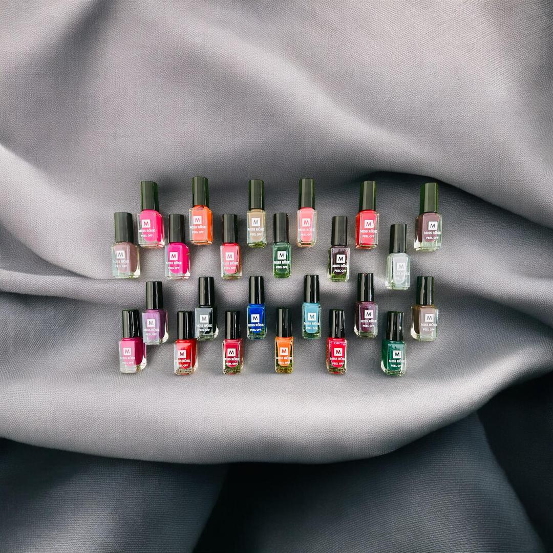 24-Piece Peel Off Nail Polish Set with Smooth Coverage