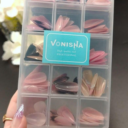 288 Pcs French Fake Nails ABS Smooth Coverage