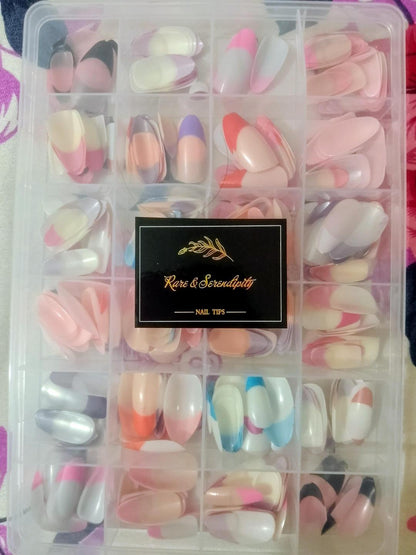 288 Pcs French Fake Nails ABS Smooth Coverage