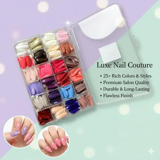 Nail Tips Set 24 Colors Professional Salon Quality