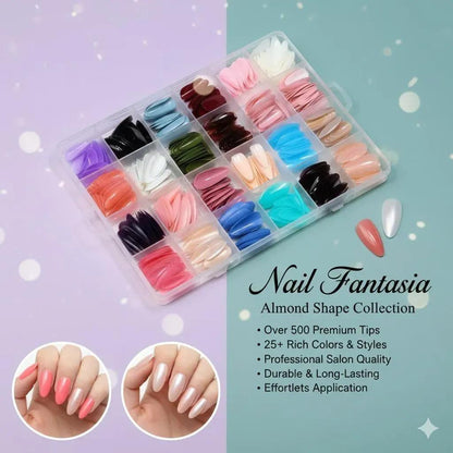 Nail Tips Set 24 Colors Professional Salon Quality