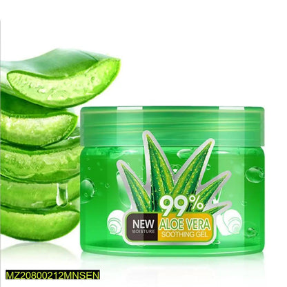 Aloe Vera Soothing Gel 99% Moisture Green Jar