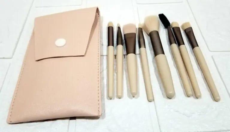Cute Makeup Brushes Set with Leather Pouch
