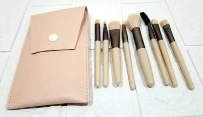 Cute Makeup Brushes Set with Leather Pouch