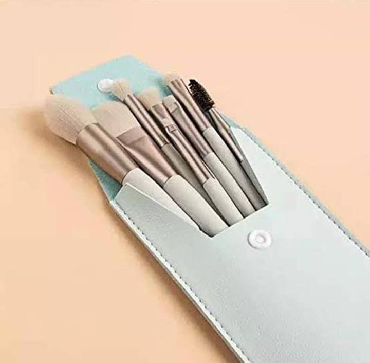 Cute Makeup Brushes Set with Leather Pouch