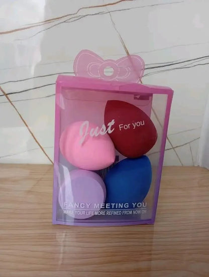 4 Pcs Multicolor Beauty Blenders for Makeup Application