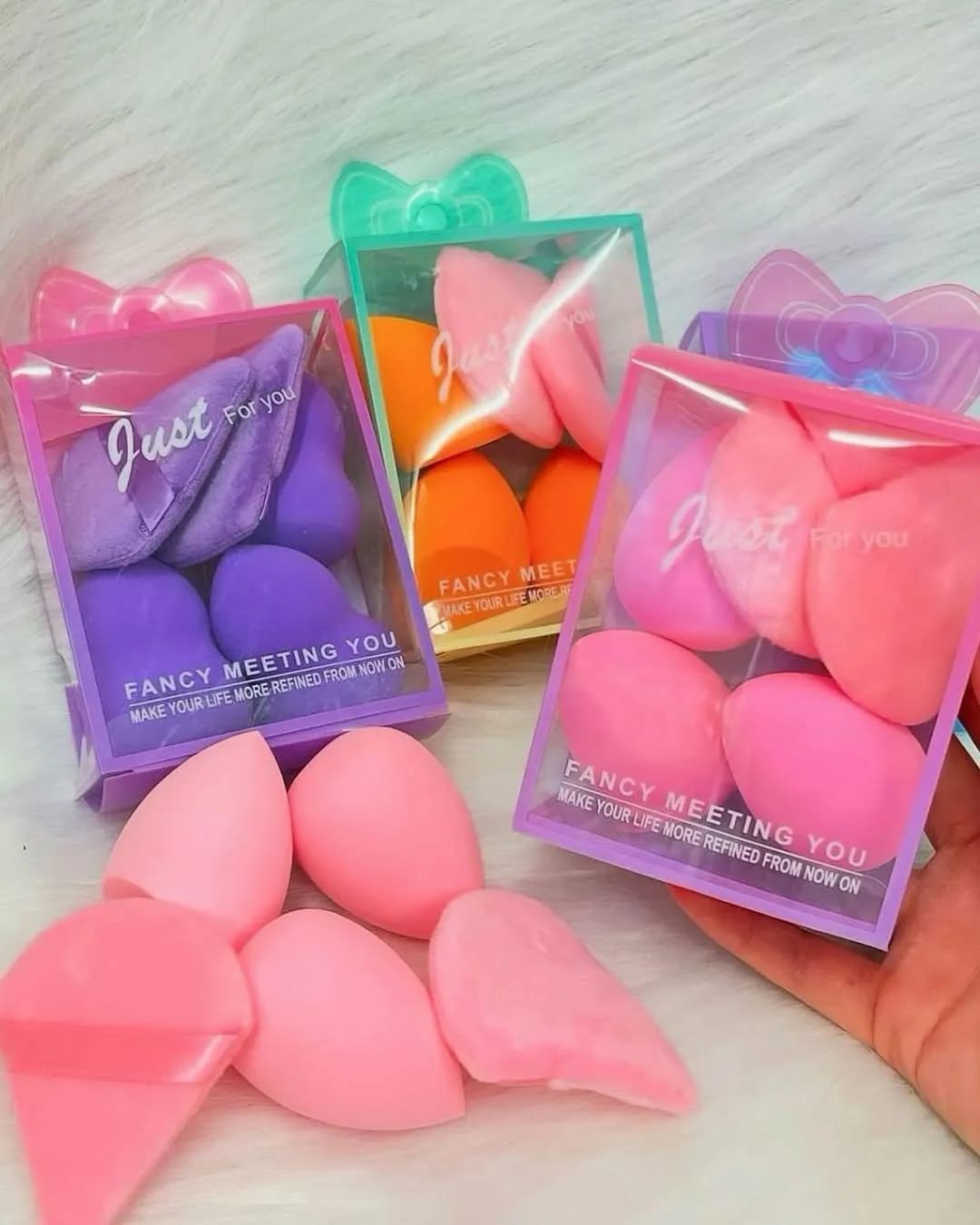 4 Pcs Multicolor Beauty Blenders for Makeup Application