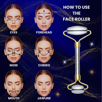 Anti-Aging Jade Roller &amp; Gua Sha Set Multicolor