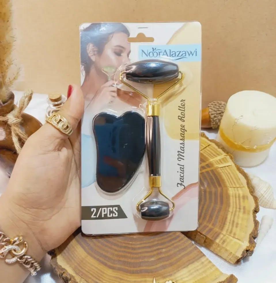 Anti-Aging Jade Roller &amp; Gua Sha Set Multicolor