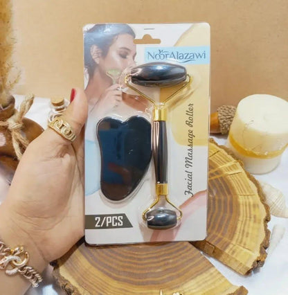 Anti-Aging Jade Roller &amp; Gua Sha Set Multicolor